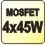Mosfet 4x45W zesilovač